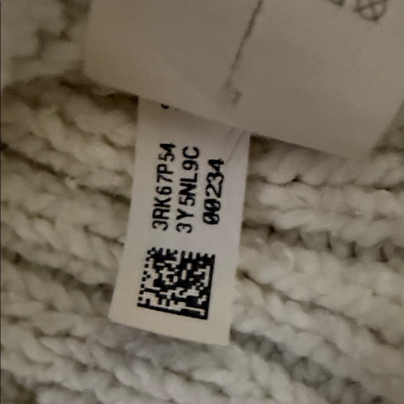 Aerie Oversized Women's Cream Cable Knit Button-down Cardigan Sweater Size L - Picture 8 of 8